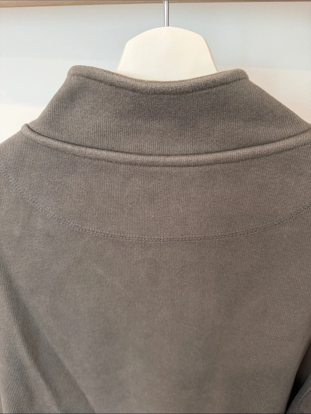Banana Republic Men's Quarter-Zip Sweater Jacket in Olive